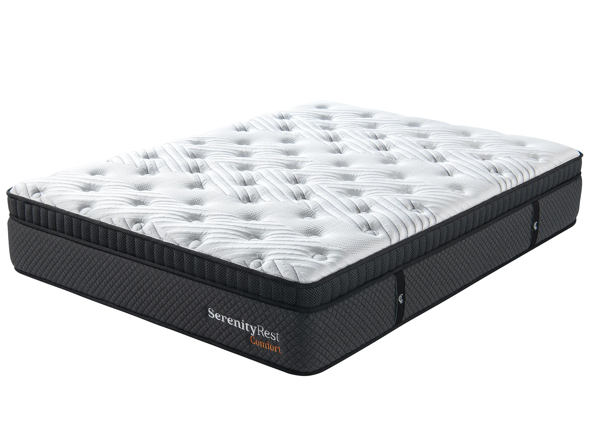 SerenityRest Cool-Gel Micro-Coil mattress, studio image